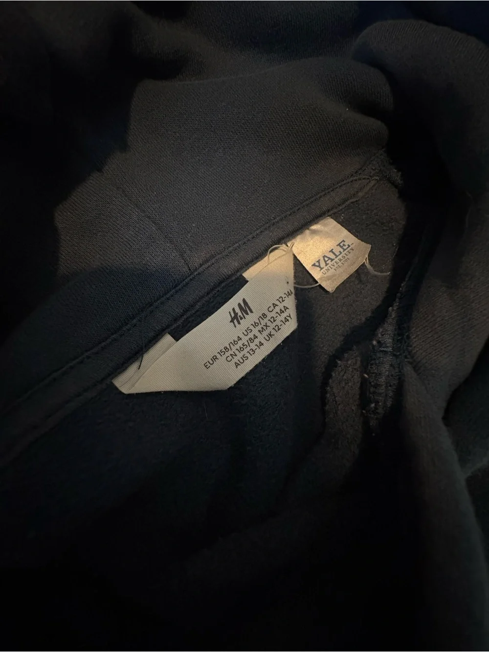 H&M Navy Crewneck Hoodie with White 'Y' Logo